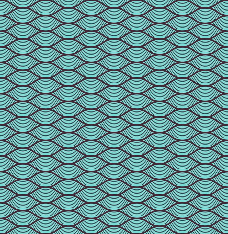 padrão de onda sem costura azul, design linear - ilustração vetorial vetor