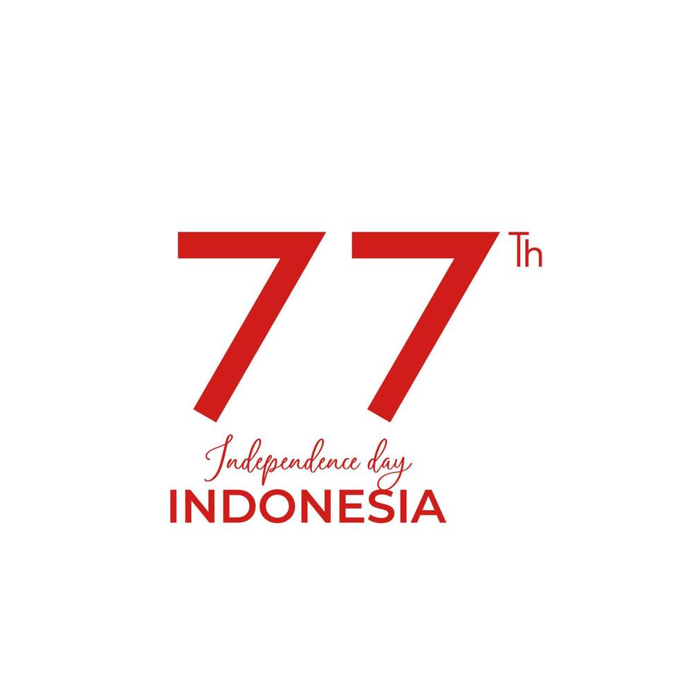 logotipo do dia da independência da indonésia vetor