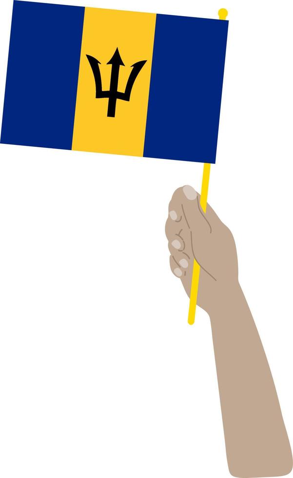 bandeira desenhada à mão do vetor de barbados, dólar de barbados