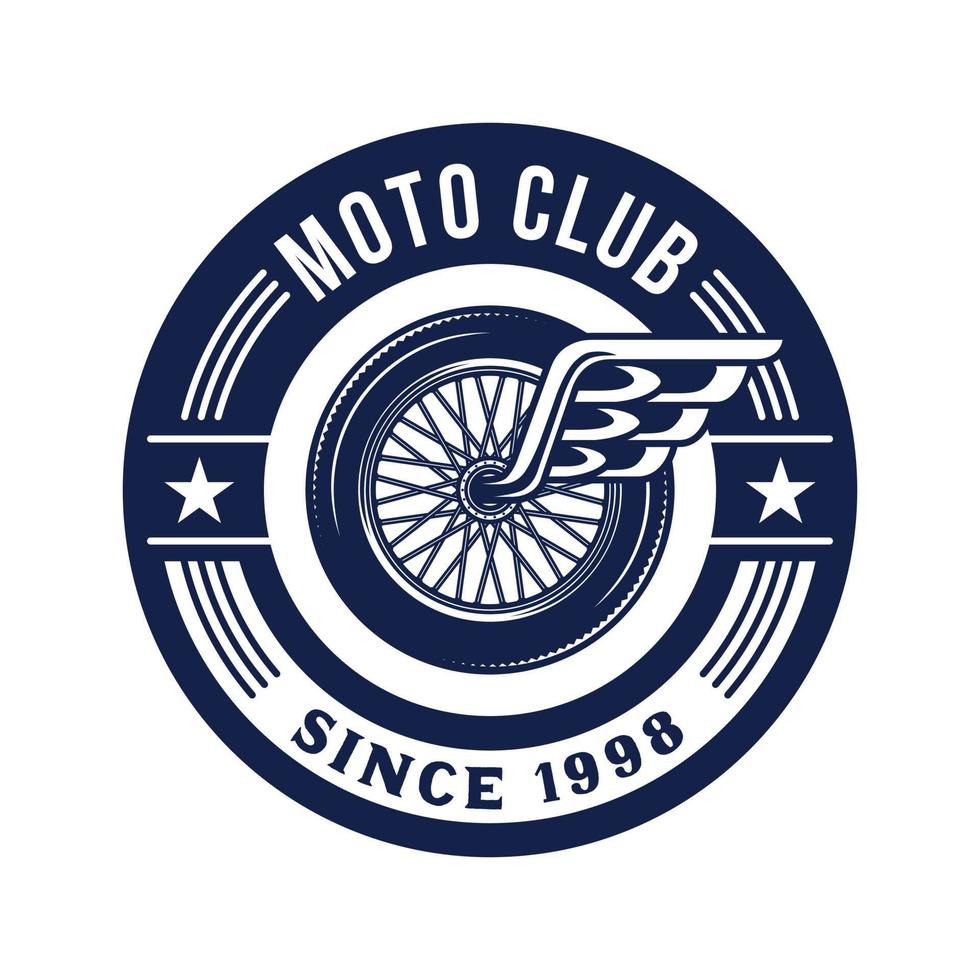 distintivo de logotipo de clube de aventura de motocross desenhado à mão vetor