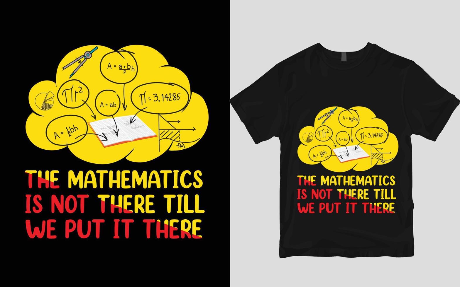 design de camiseta matemática vetor