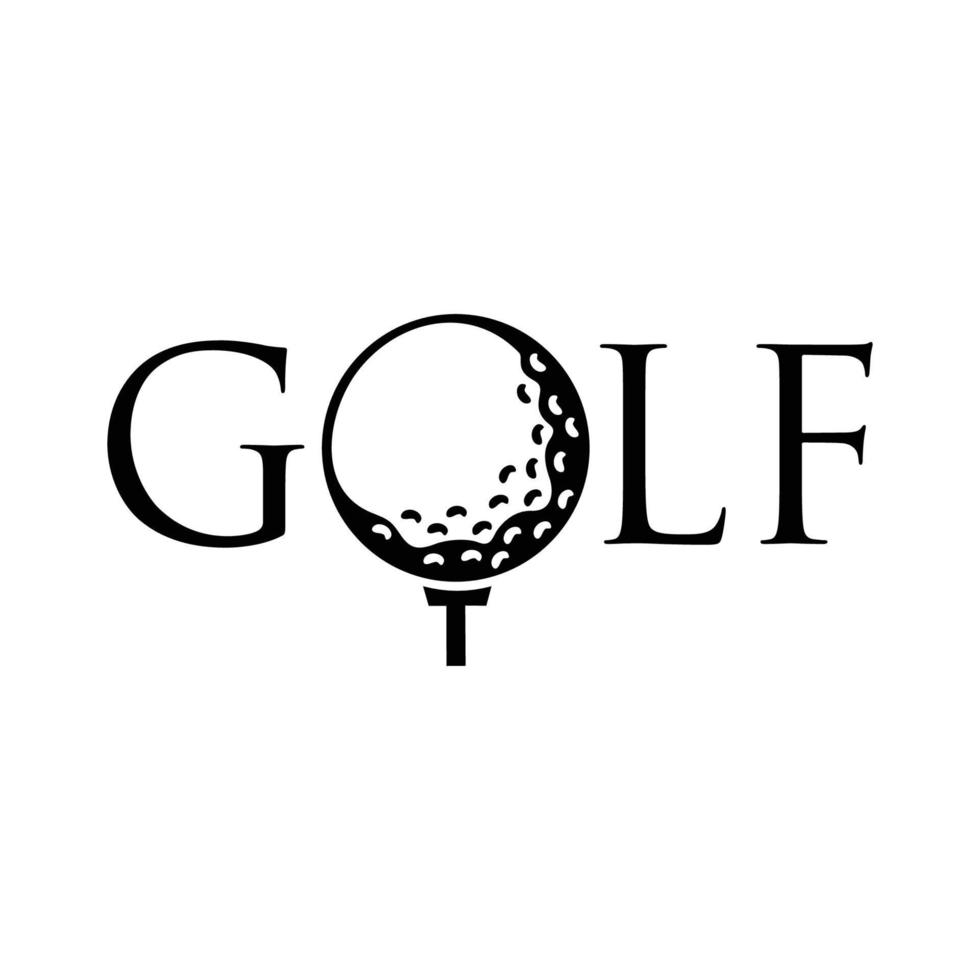 modelo de design de logotipo de esporte de golfe, logotipo do clube de ouro. isolado no fundo branco. vetor