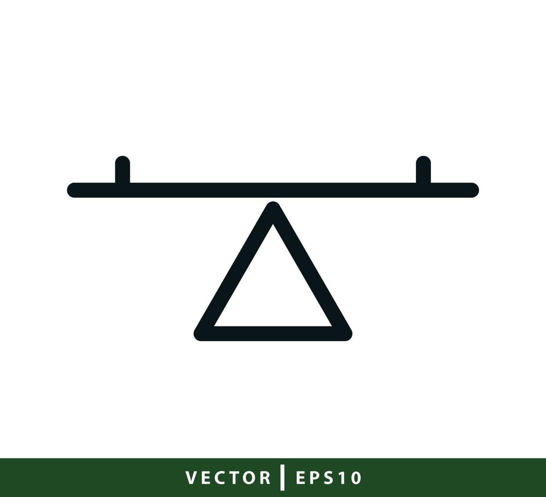 modelo de design de logotipo de vetor de ícone de gangorra