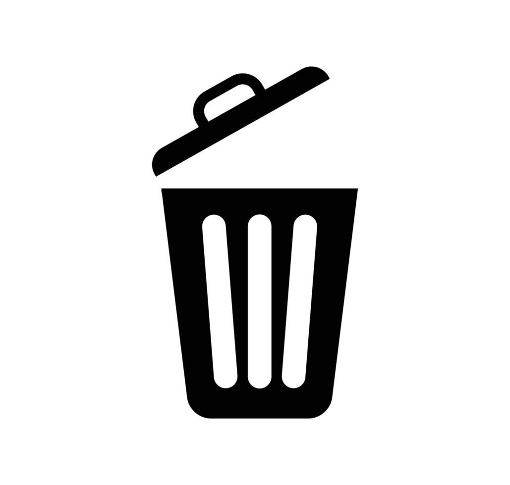 modelo de design de logotipo de vetor de ícone de lixo
