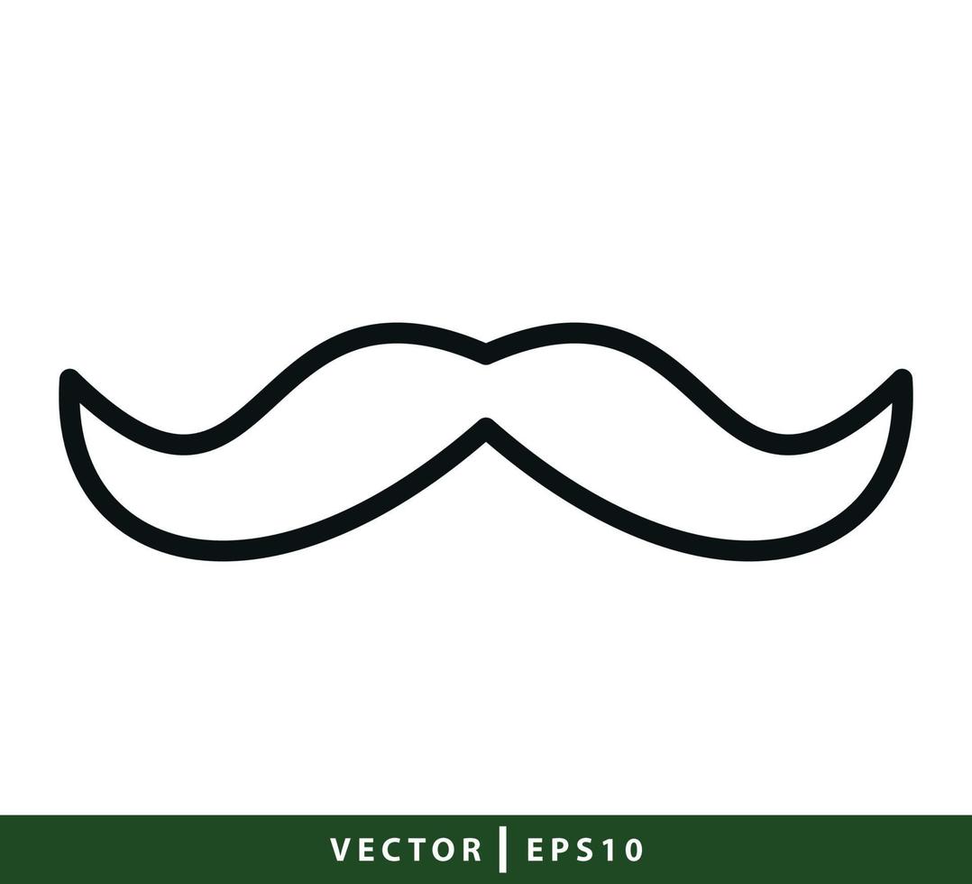 ilustração de estilo simples de ícone de bigode vetor