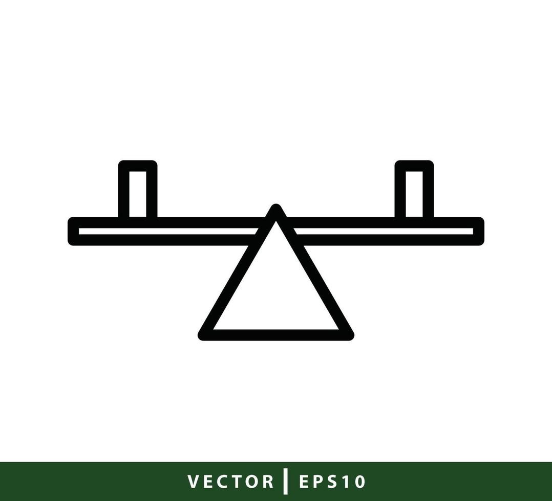 modelo de design de logotipo de vetor de ícone de gangorra