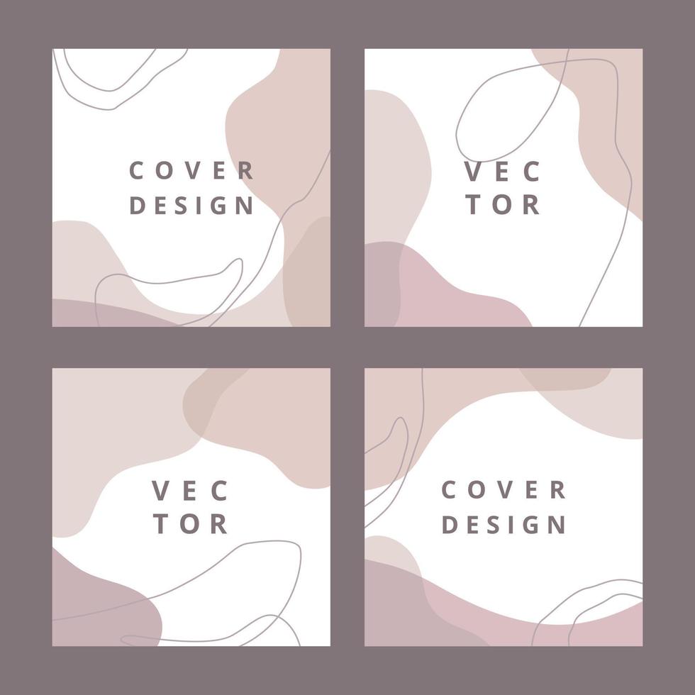 conjunto de modelo de banner de mídia social quadrado com onda em cor pastel. modelo editável moderno para promoção de postagem de mídia social. design minimalista na moda. fundo de banner de venda. ilustração vetorial vetor