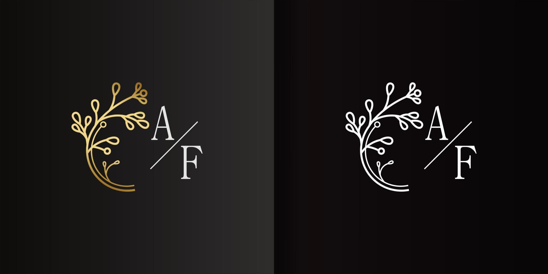 logotipo de design floral minimalista e luxuoso vetor