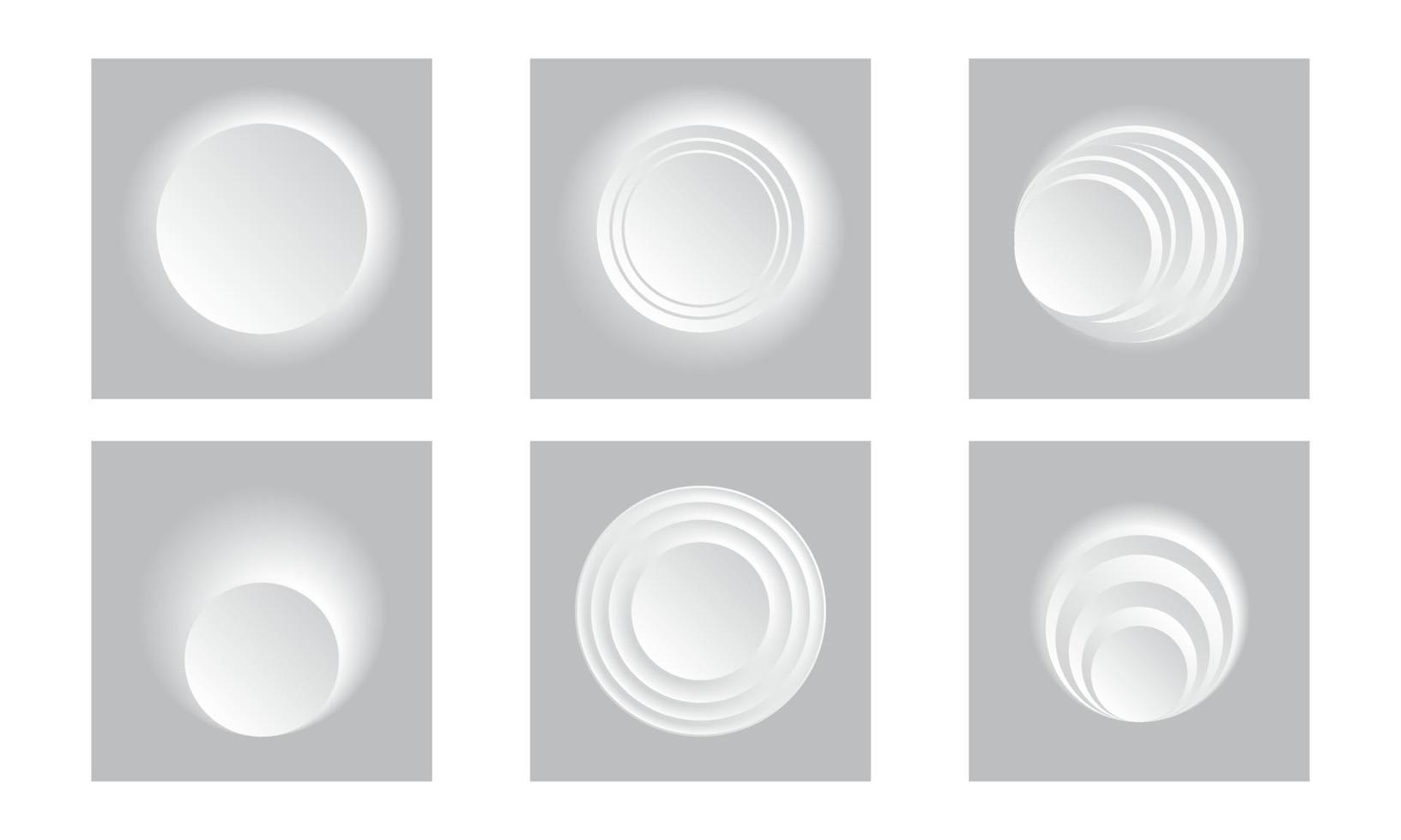 coleção de formas abstratas em espiral. ilustração vetorial vetor