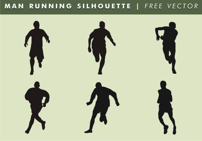 Man running silhouette free vector