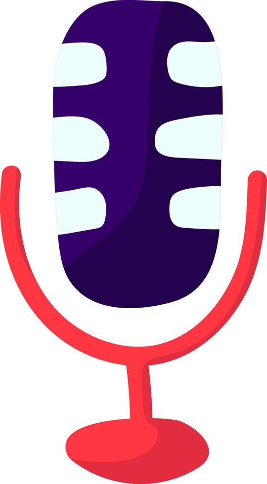 ícone de som de microfone desenhado à mão vetor