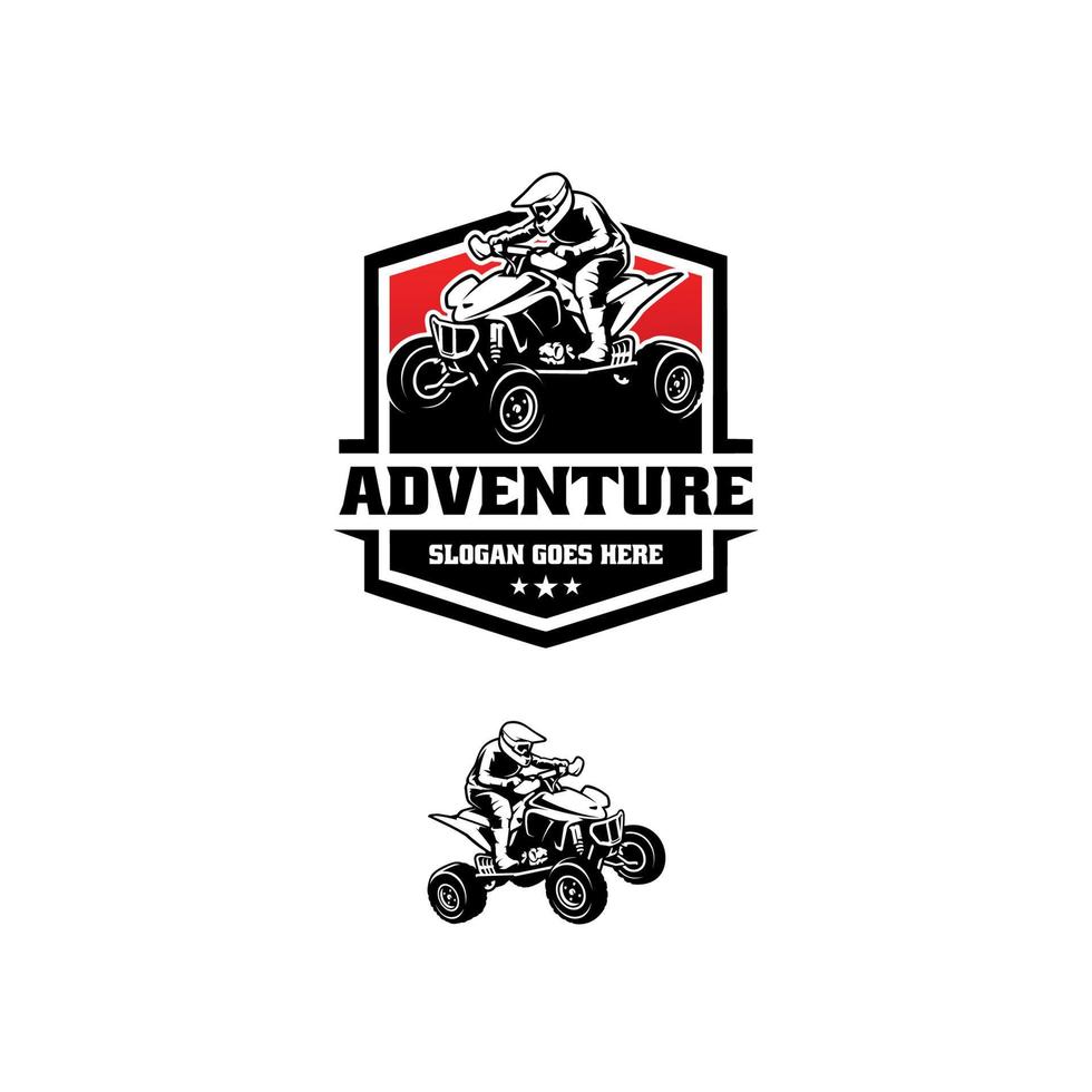 conjunto de vetor de logotipo de ilustração de corrida de atv