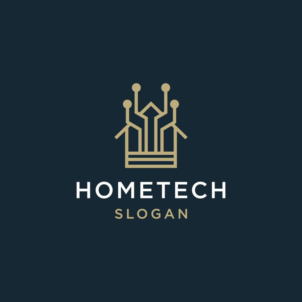modelo de design de logotipo de tecnologia doméstica vetor