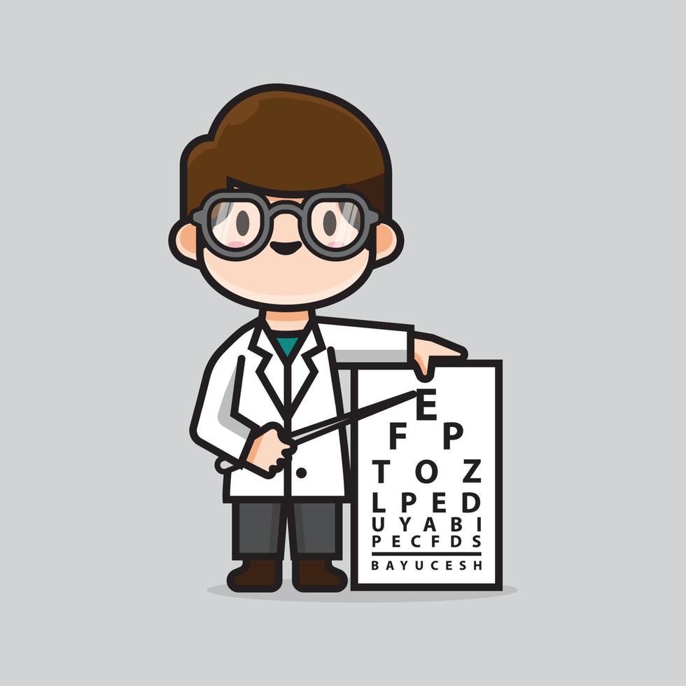 vetor de oftalmologistas médico fofo
