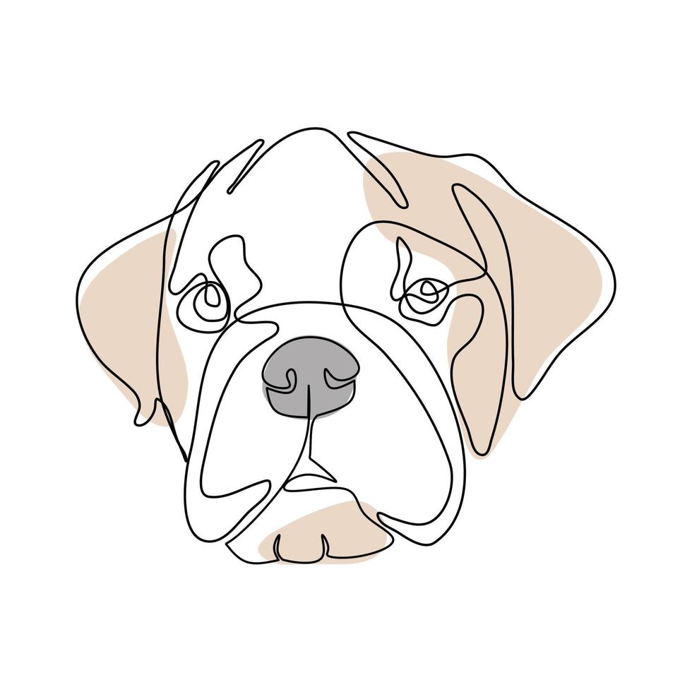ilustração vetorial de retrato de bulldog inglês vetor