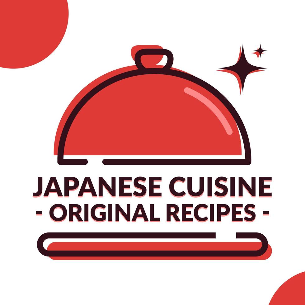receitas originais de cozinha japonesa no menu do restaurante de pratos vetor