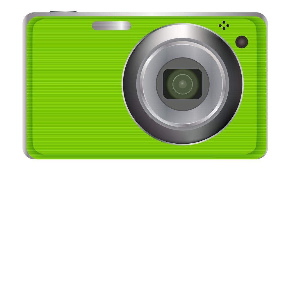 câmera digital verde vetor