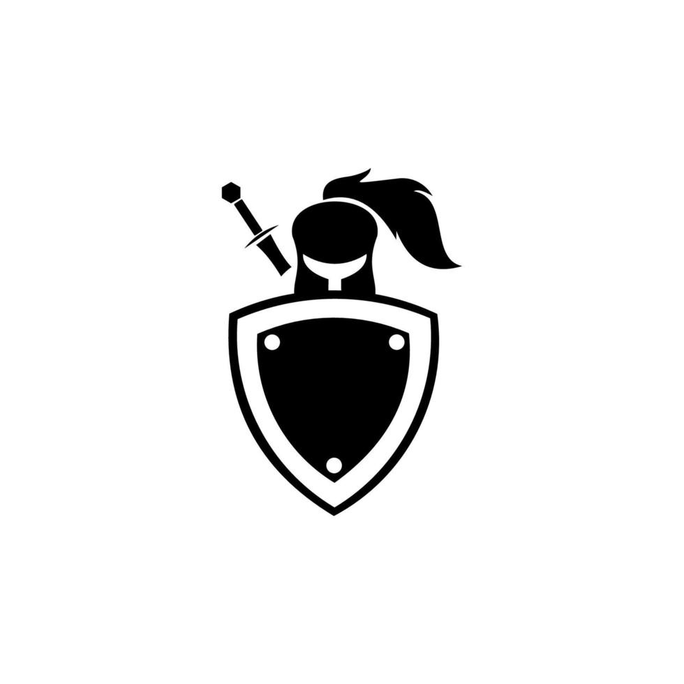 espartano com logotipo do escudo. pode ser usado para empresa, ícone e outros. vetor