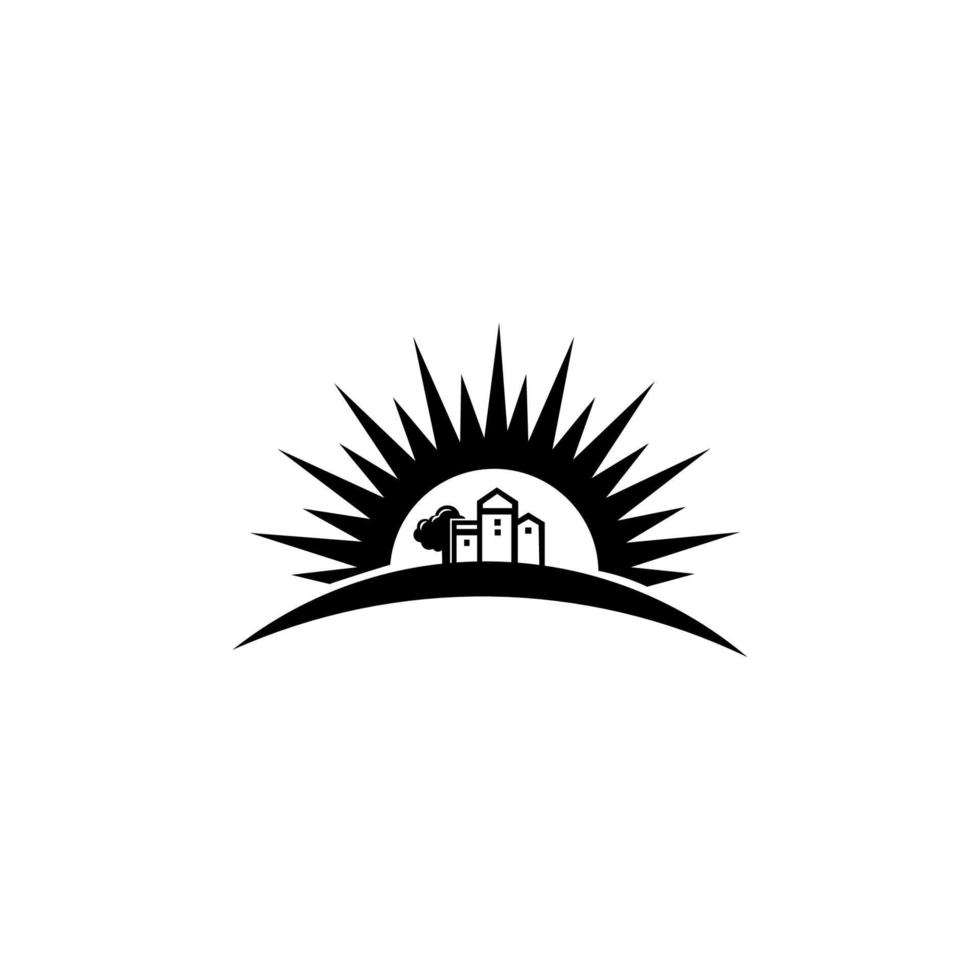 logotipo do conceito de casa de fazenda, isolado no fundo branco. vetor