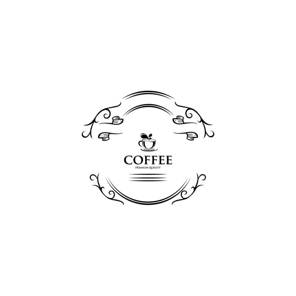 design de ícone de vetor de modelo de logotipo de xícara de café. expresso. ícone de café preto. vetor