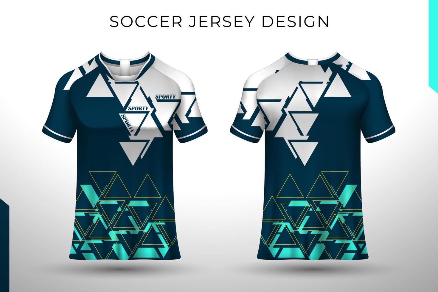 design de camiseta de frente para trás. design esportivo para futebol, corrida, ciclismo, vetor de camisa de jogos.