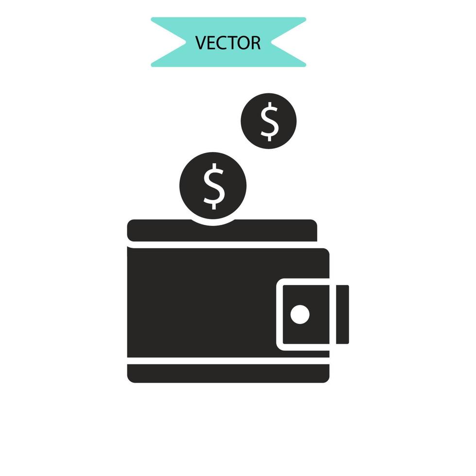 ícones de receita simbolizam elementos vetoriais para infográfico web vetor