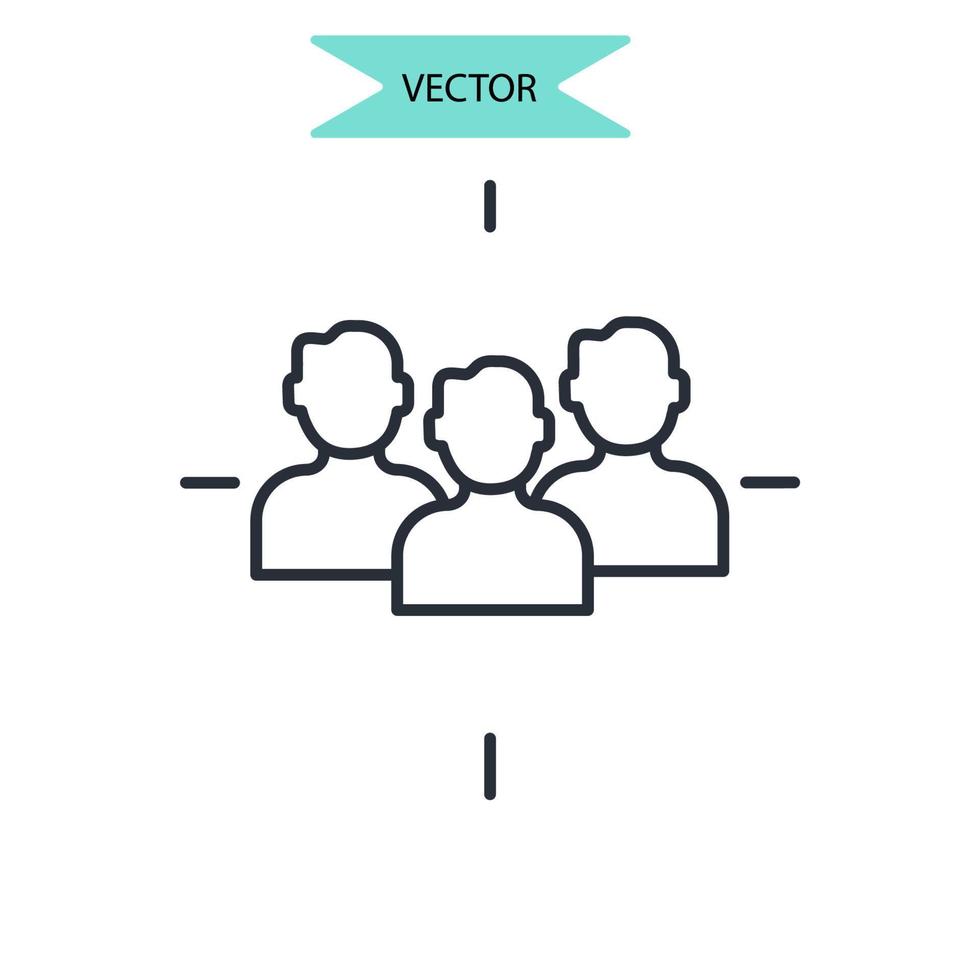 ícones de recursos humanos símbolo elementos vetoriais para web infográfico vetor