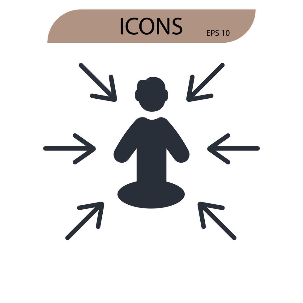 ícones do público-alvo símbolo elementos vetoriais para infográfico web vetor
