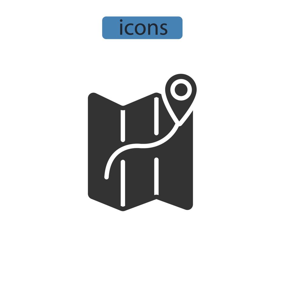 ícones de viagem símbolo elementos vetoriais para infográfico web vetor