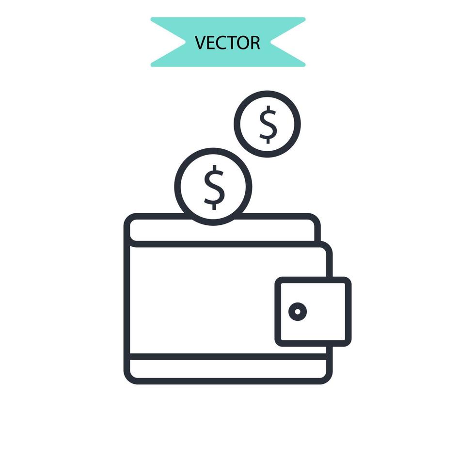 ícones de receita simbolizam elementos vetoriais para infográfico web vetor