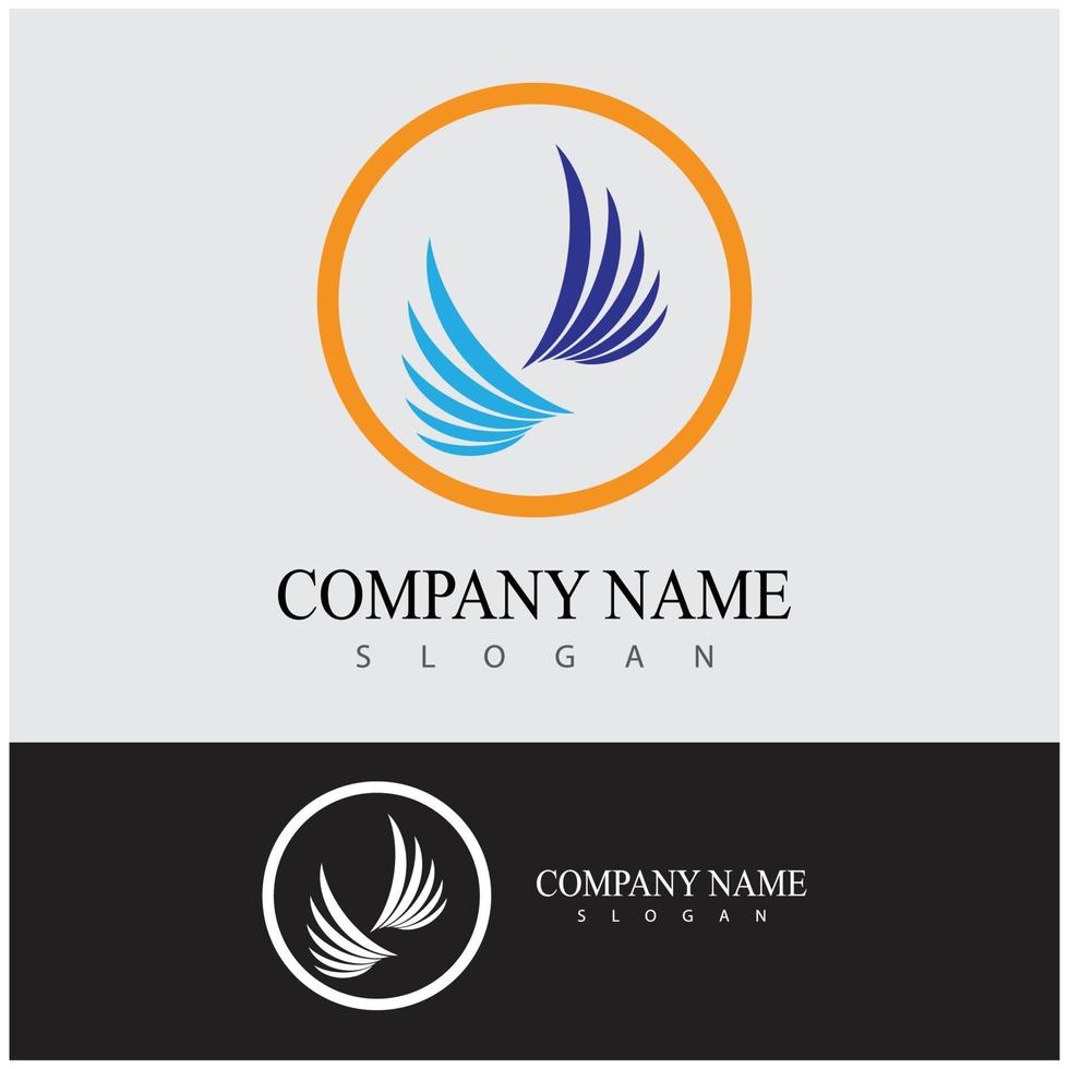 wing logo template vector icon ilustração design