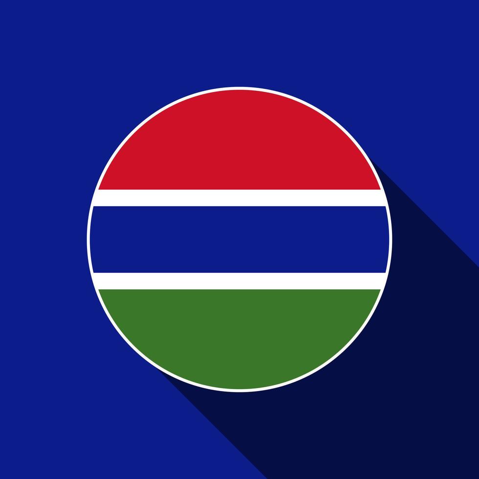 país gâmbia. bandeira da gâmbia. ilustração vetorial. vetor