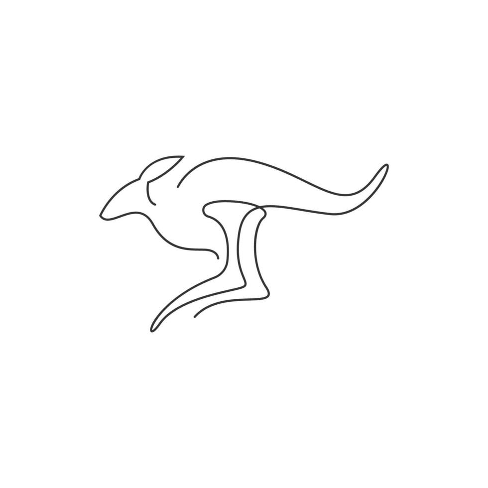 modelo de ilustração de design de logotipo de ícone de canguru vetor