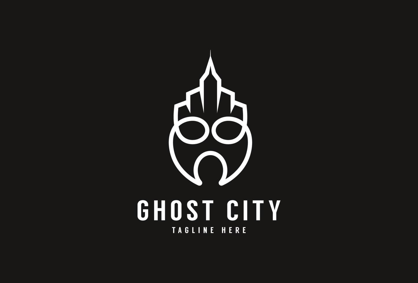 ícone de vetor de modelo de design de logotipo fantasma