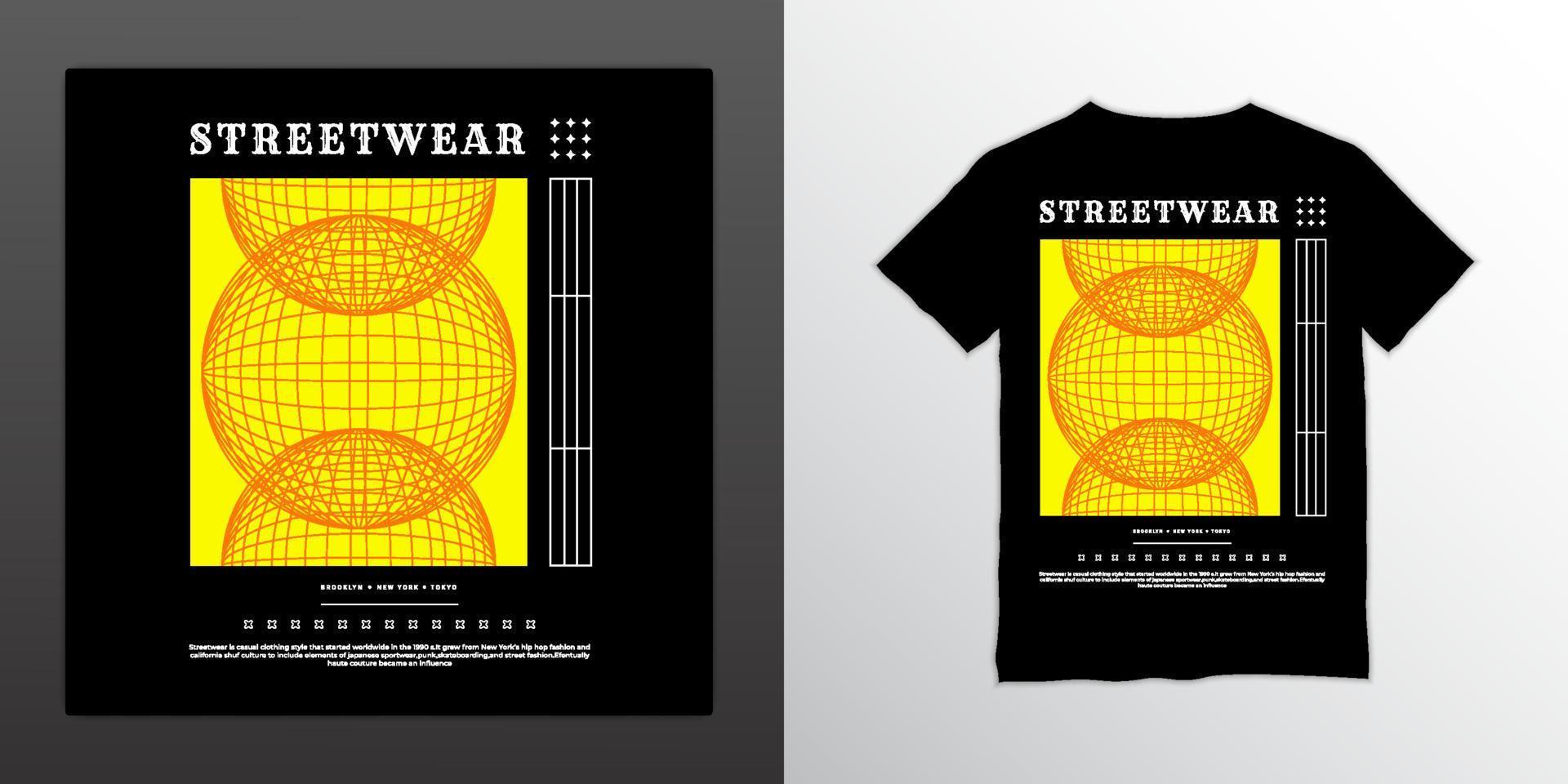 design de camiseta streetwear, adequado para serigrafia, jaquetas e outros vetor