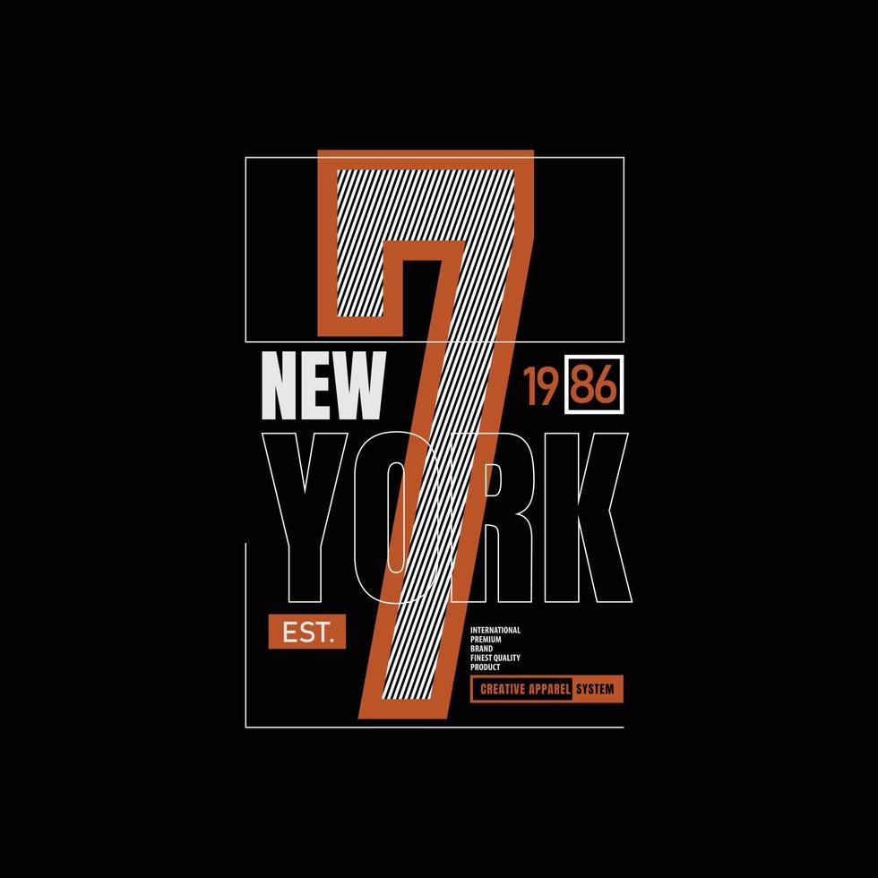 design de camisetas e roupas urbanas de nova york vetor