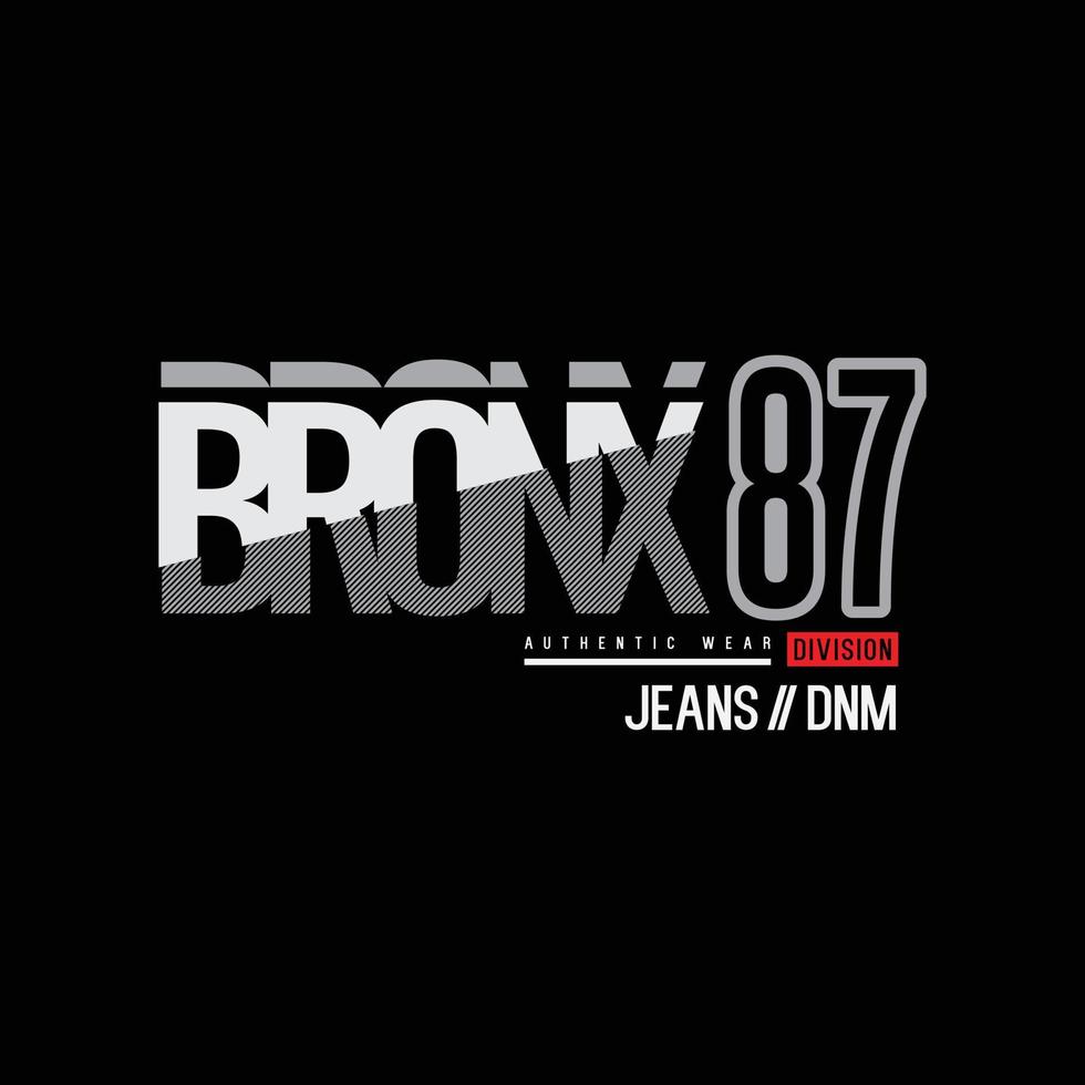 design de camisetas e roupas do bronx vetor