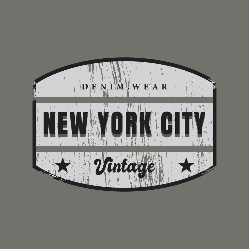 design de camiseta de vetor de tipografia de nova york