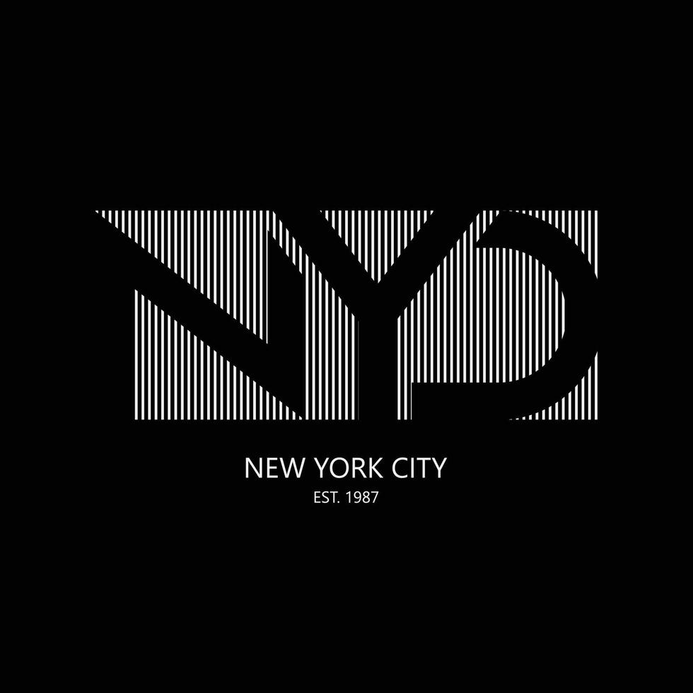 nova york brooklyn tipografia t-shirt e design de vestuário vetor