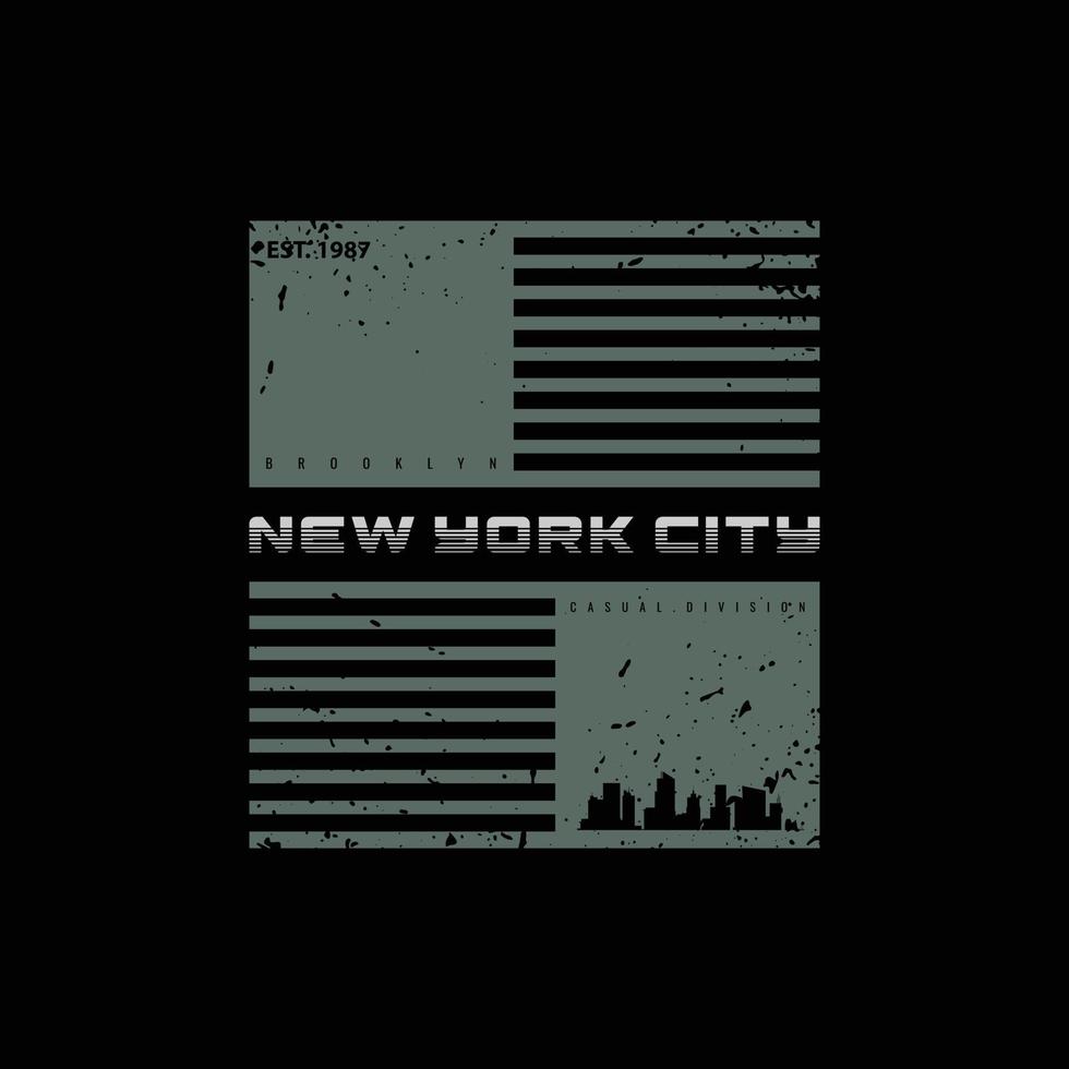 nova york brooklyn t-shirt e design de vestuário vetor