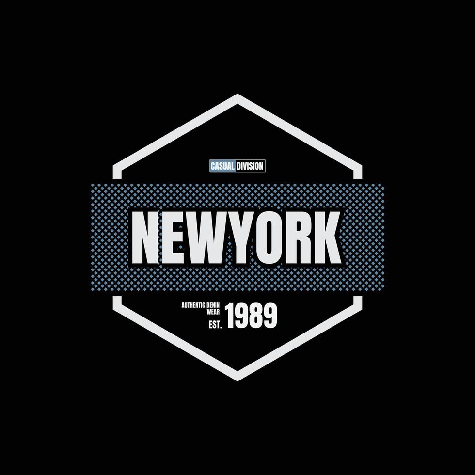 nova york brooklyn t-shirt e design de vestuário vetor