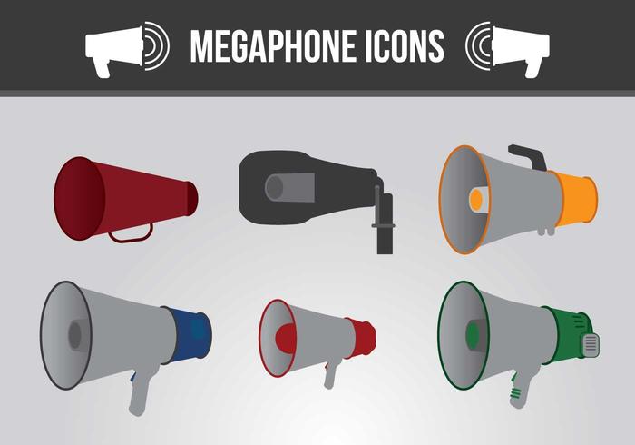 Vetores de ícones de megafone
