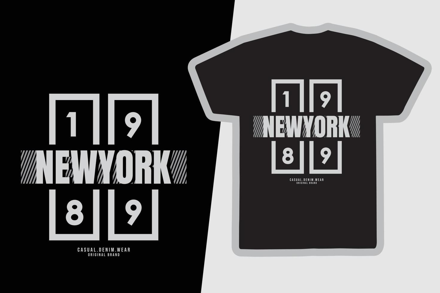 design de camisetas e roupas urbanas de nova york vetor