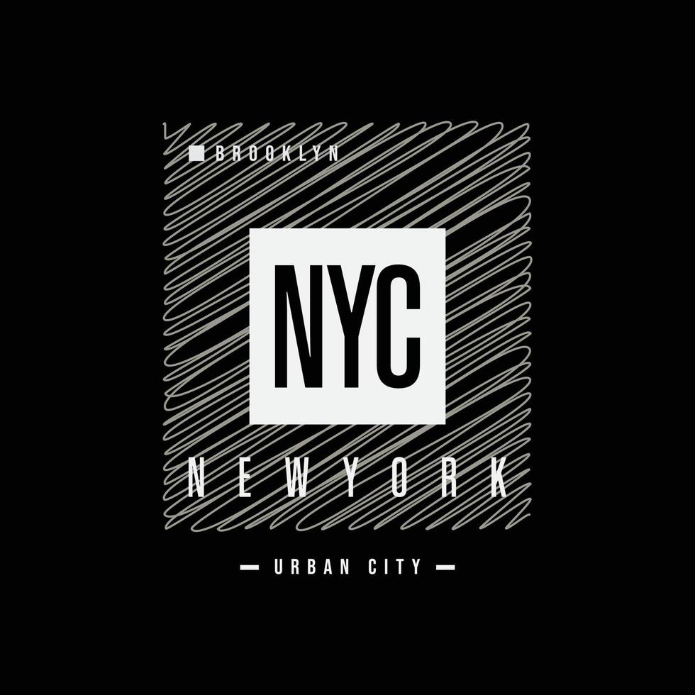 design de camiseta de vetor de tipografia de nova york