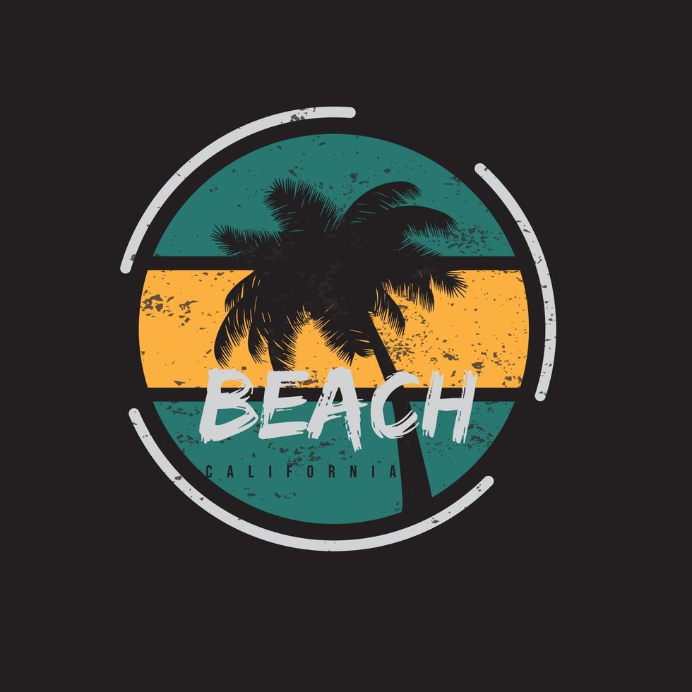 tipografia de ilustração de praia. perfeito para design de camisetas vetor