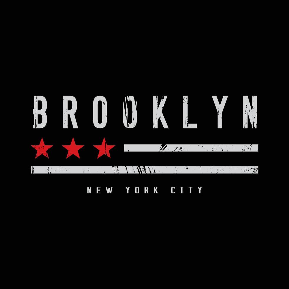 nova york brooklyn t-shirt e design de vestuário vetor