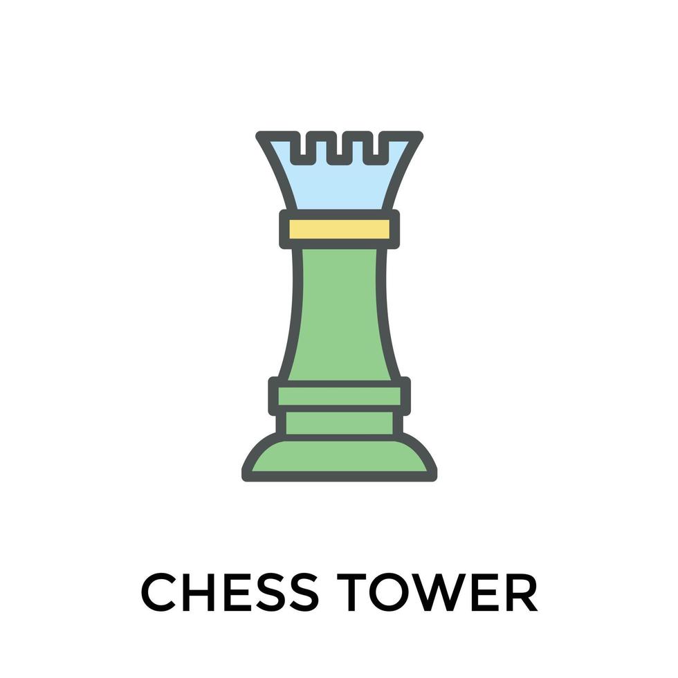 torre de xadrez na moda vetor