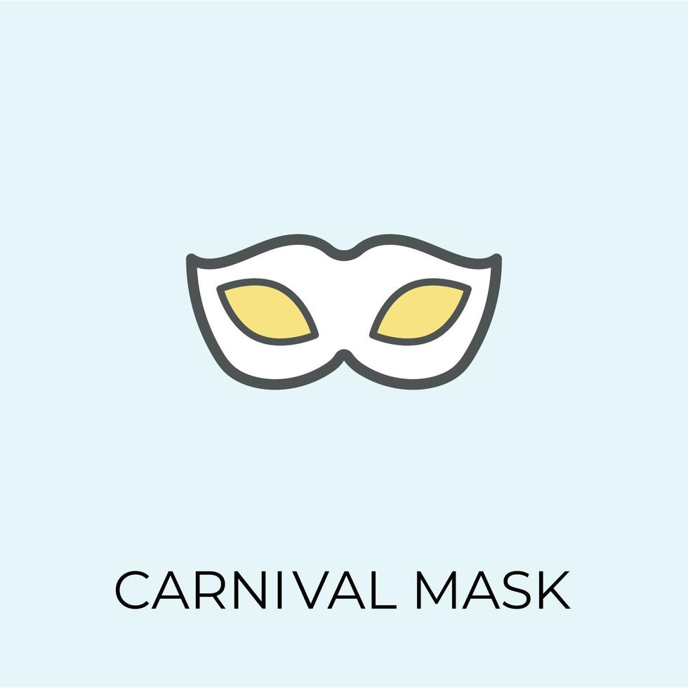 máscara de carnaval da moda vetor