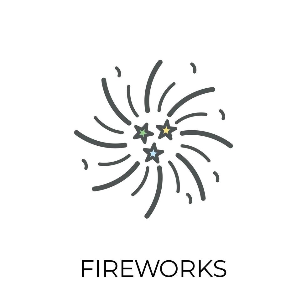 conceitos modernos de fogos de artifício vetor