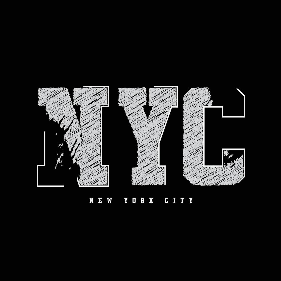 design de camiseta de vetor de tipografia de nova york brooklyn